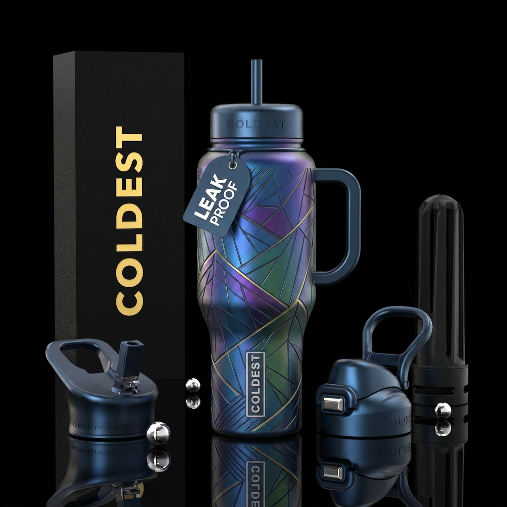 Tumbler is inspired by modern architecture water bottle design