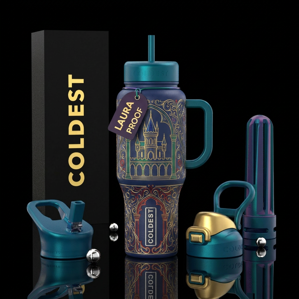 Tumbler is inspired by victorian architecture water bottle design