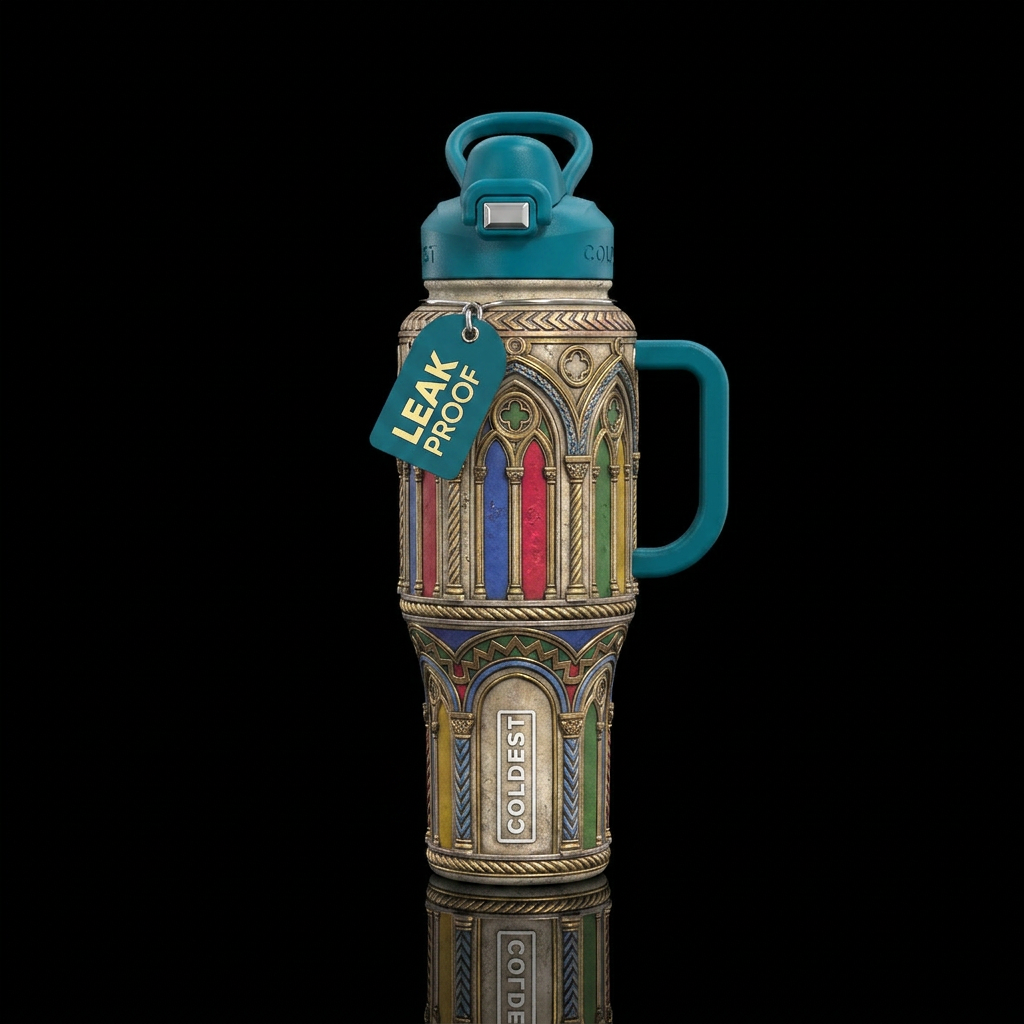 Tumbler is inspired by Norman style architecture water bottle design