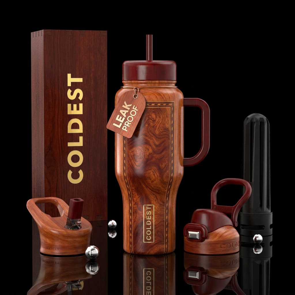 Tumbler is inspired by early american furniture water bottle design