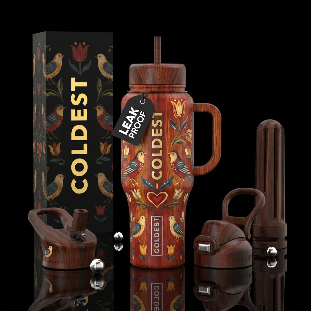 Tumbler is inspired by early american furniture water bottle design