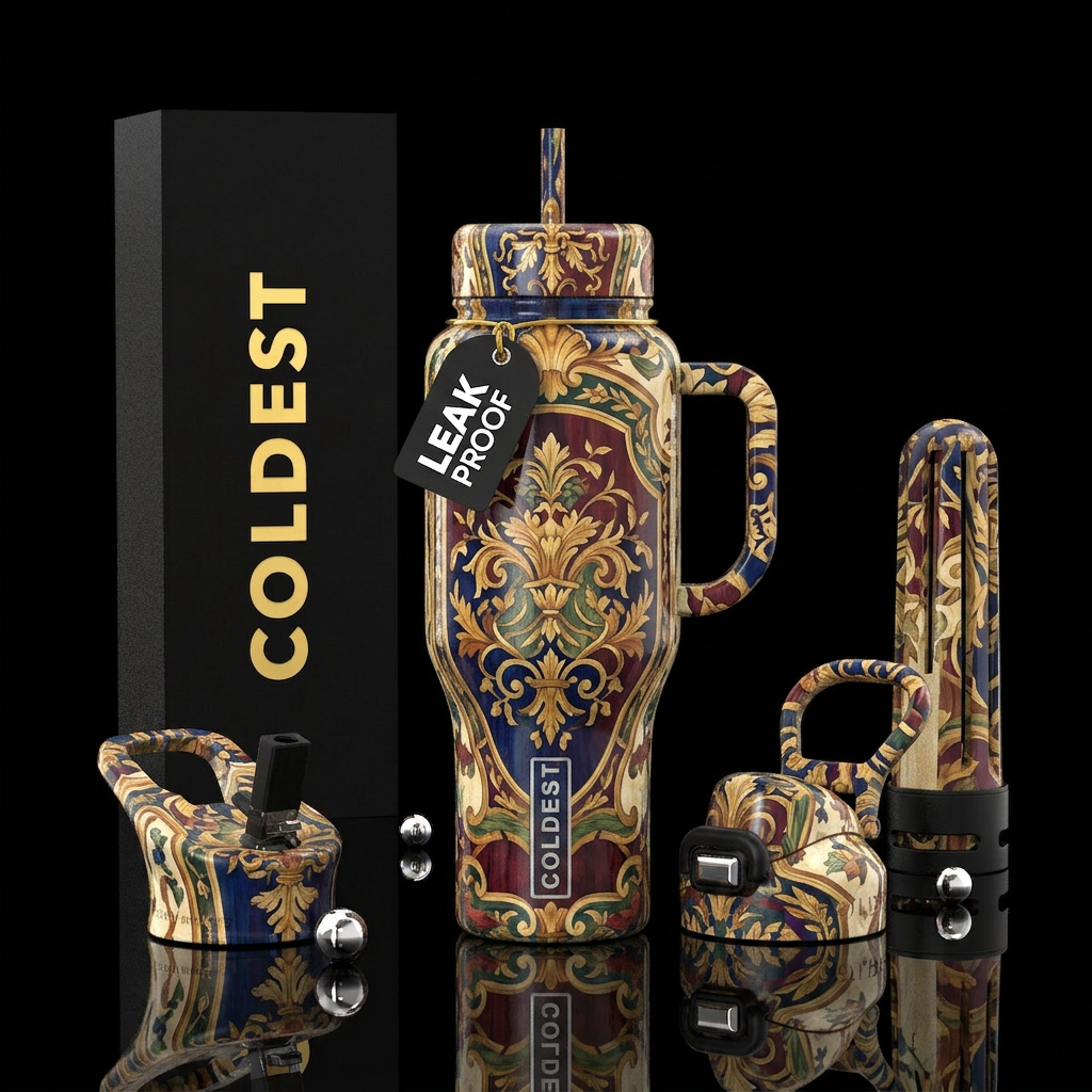 Tumbler is inspired by early french furniture water bottle design