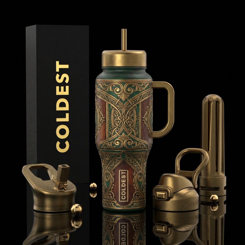Tumbler is inspired by 1880s industrialist mansion... water bottle design