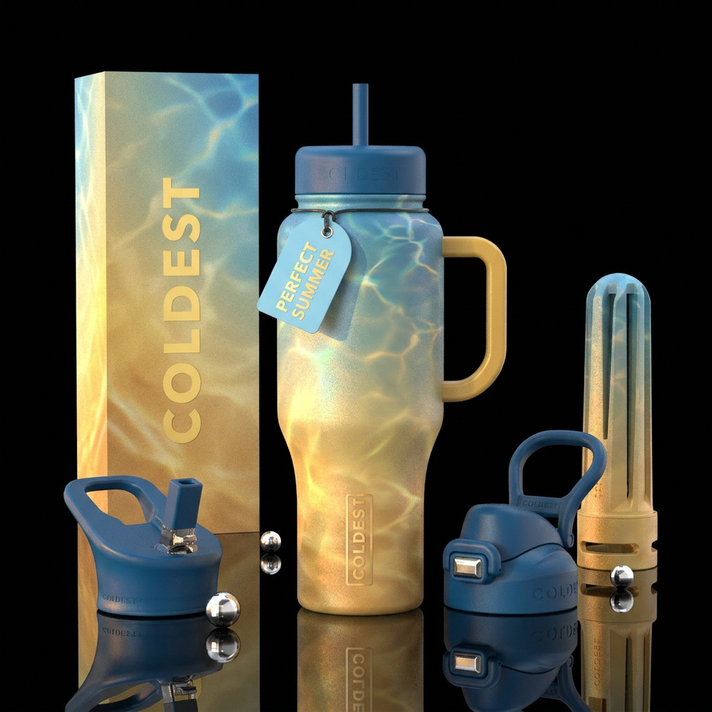 Tumbler resembles a perfect summer afternoon water bottle design
