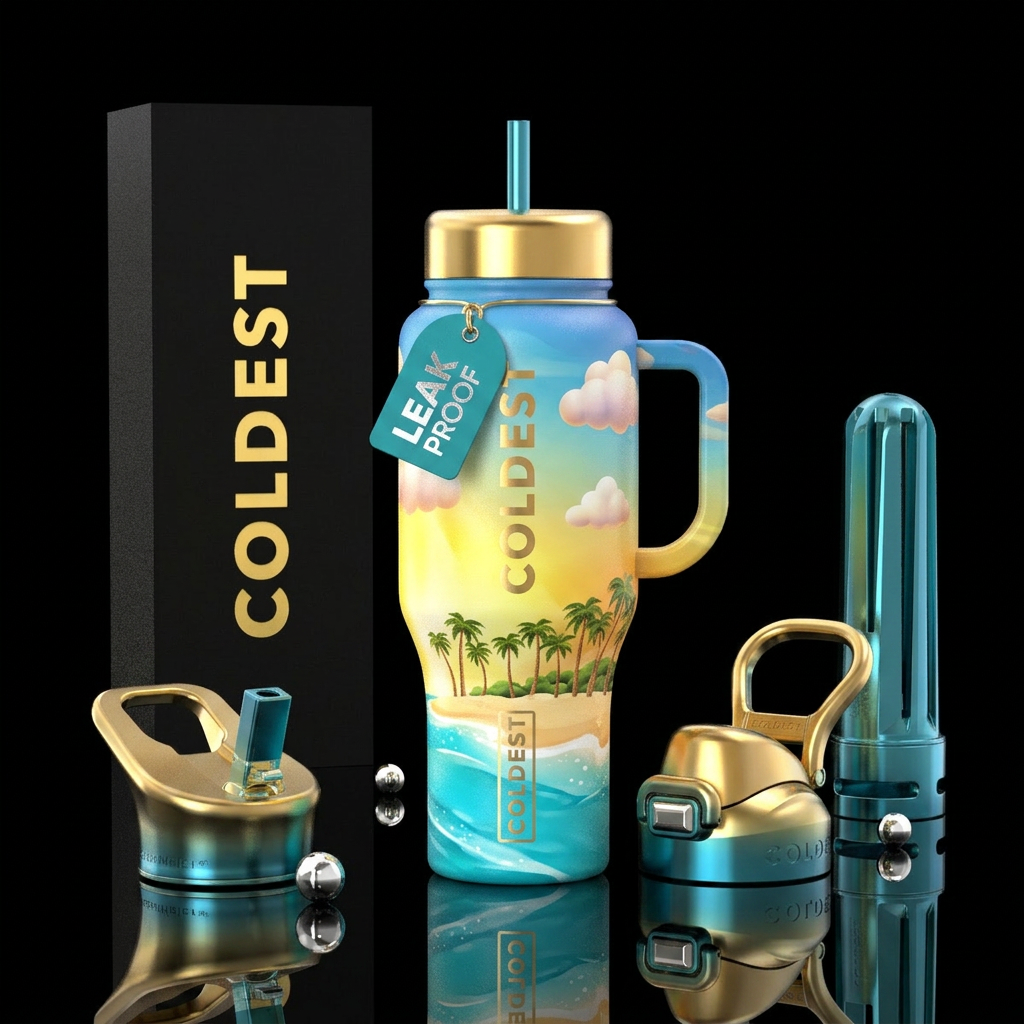 Tumbler resembles a perfect summer afternoon water bottle design