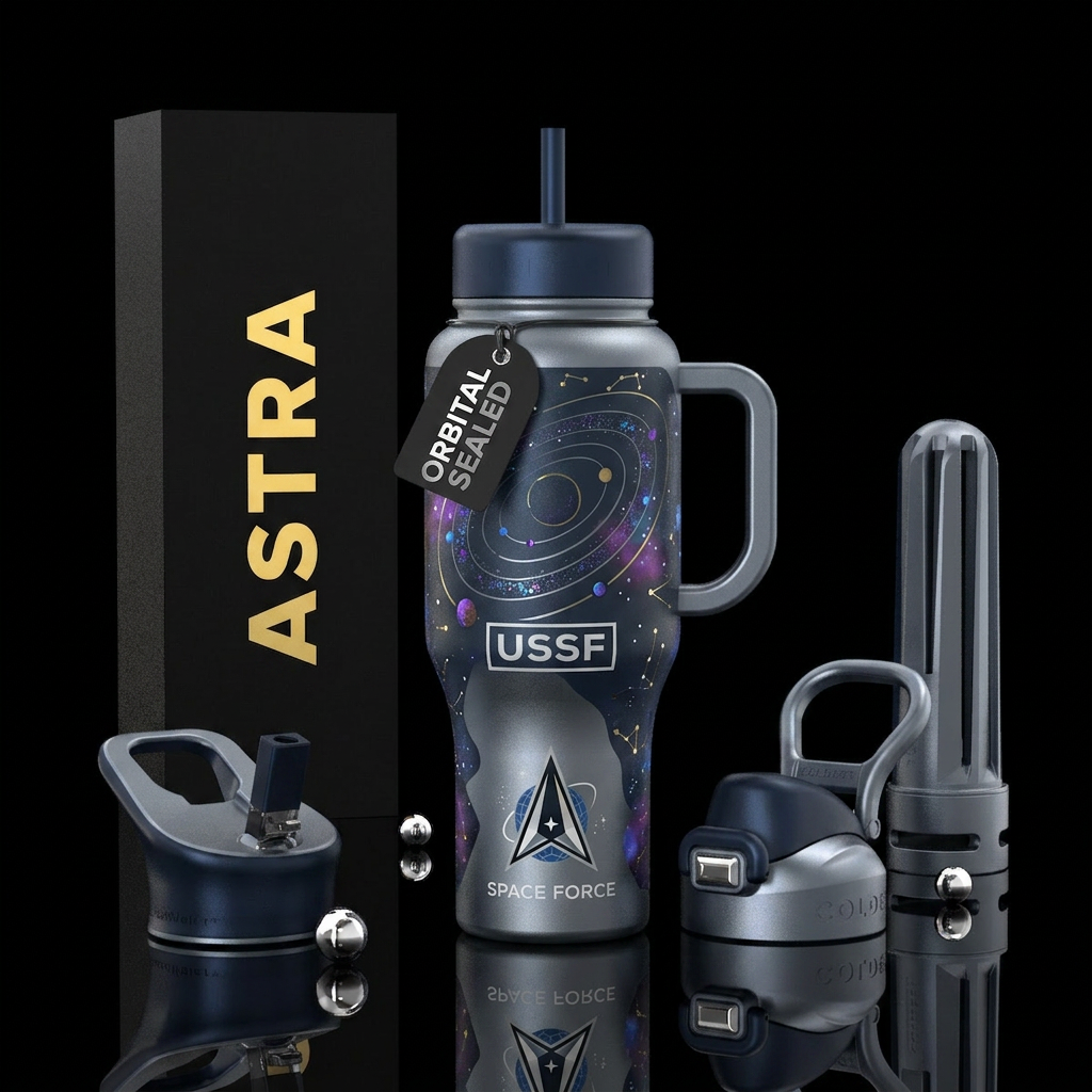 Tumbler is inspired by US space force water bottle design