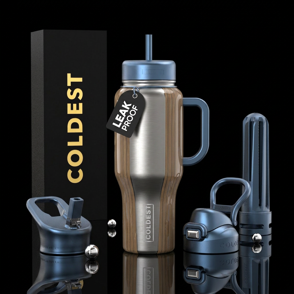 Tumbler is inspired by modern super yaughts water bottle design