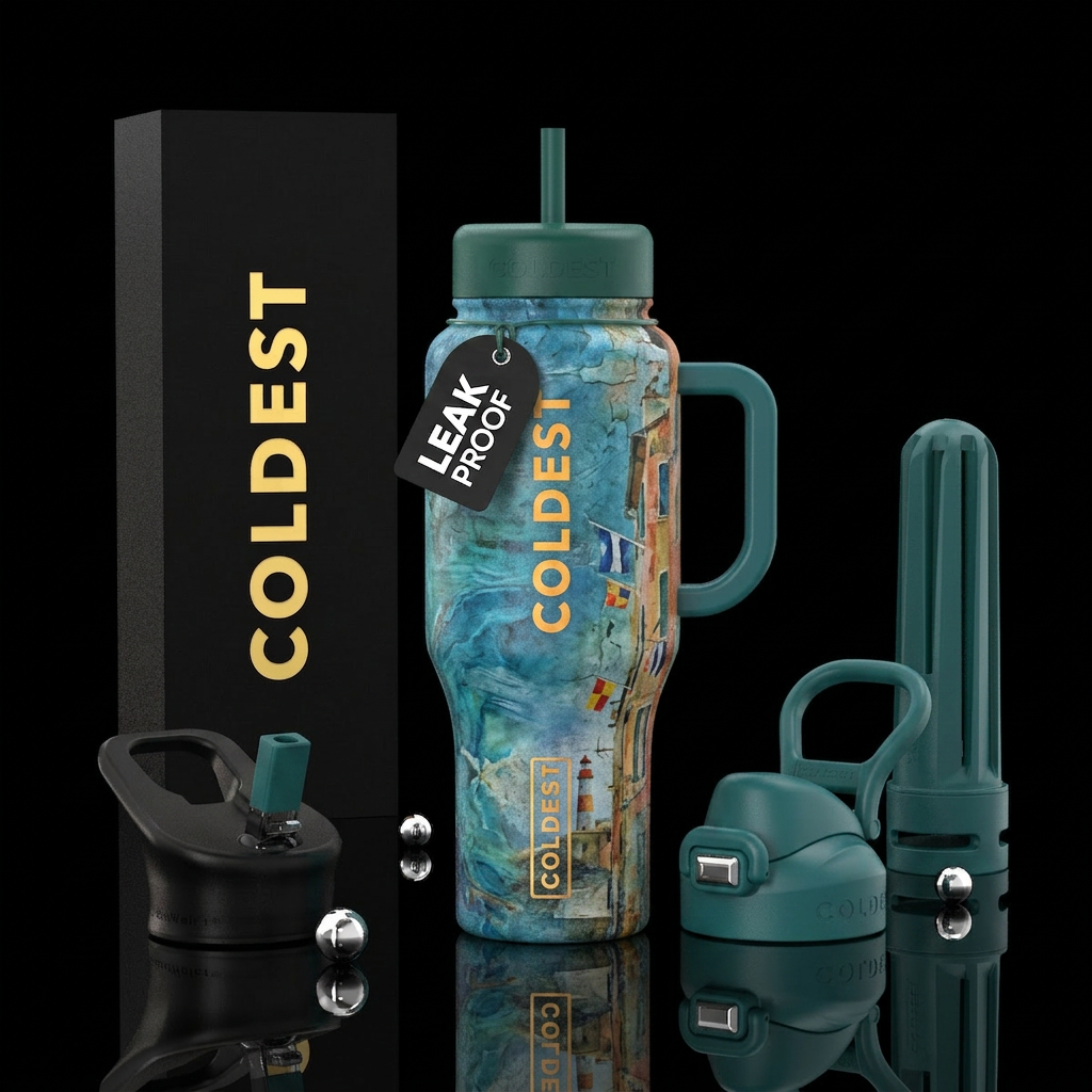 Tumbler is inspired by coastal towns water bottle design
