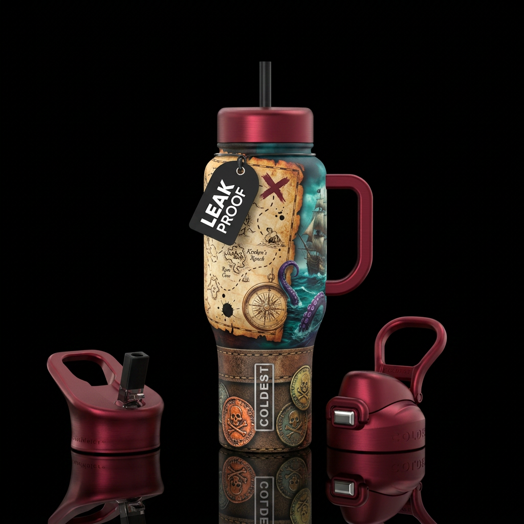 Tumbler is inspired by tales told by pirates of ol... water bottle design