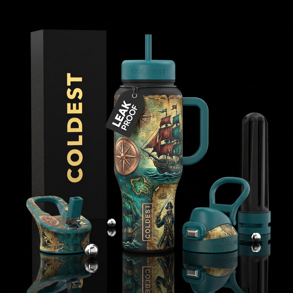 Tumbler is inspired by tales told by pirates of ol... water bottle design