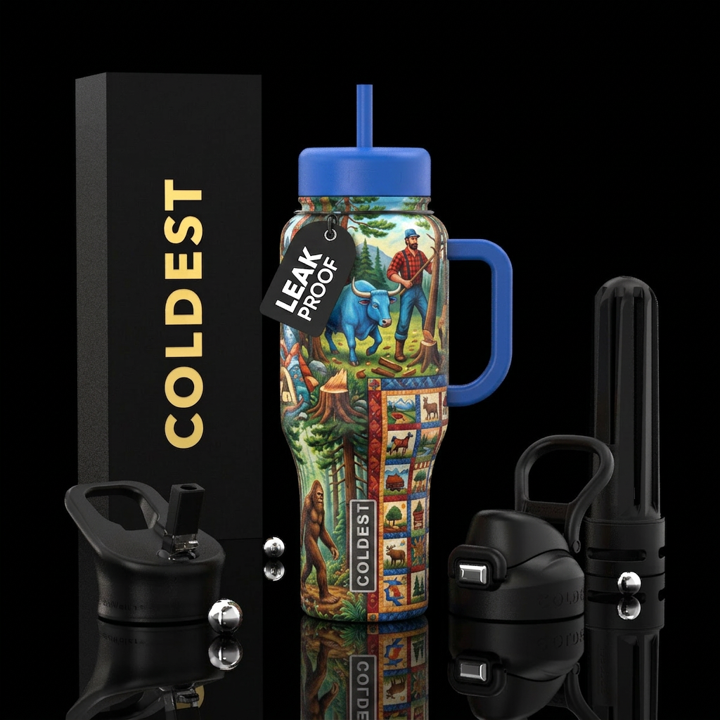 Tumbler is inspired by American folk lore water bottle design