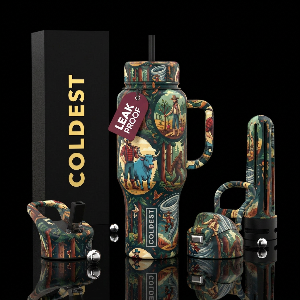 Tumbler is inspired by American folk lore water bottle design