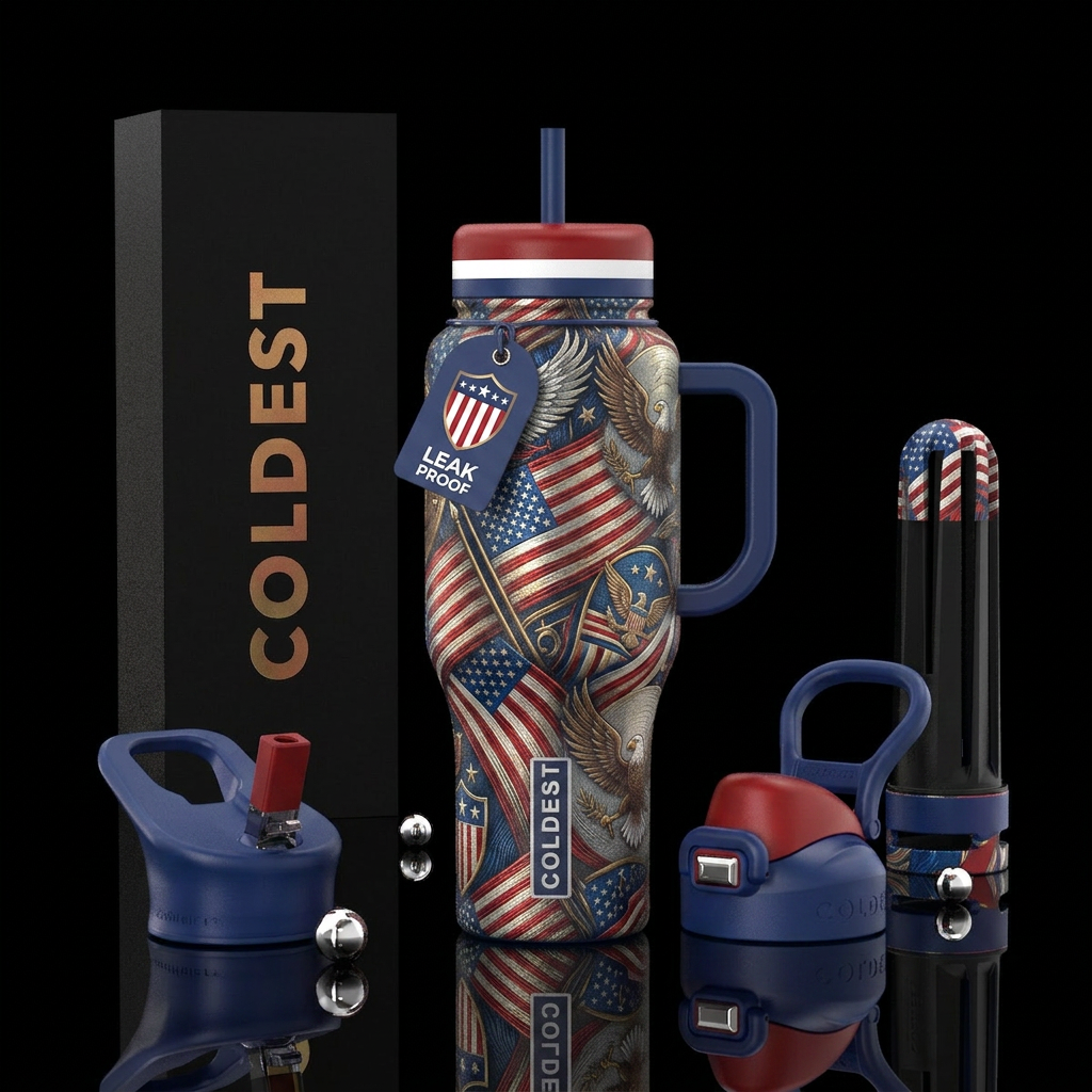 Inspired by the perfect patriotic US bottle water bottle design