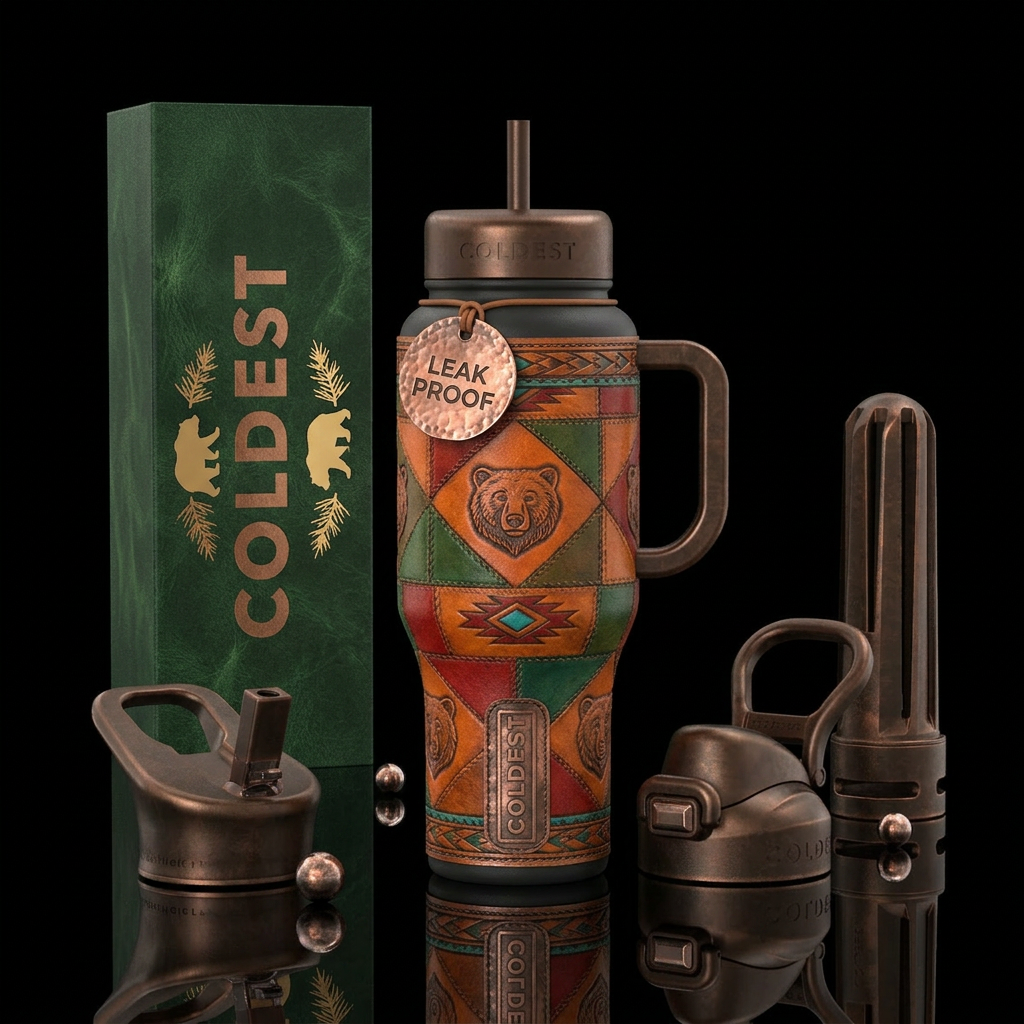 Tumbler inspired by mountain men of old water bottle design