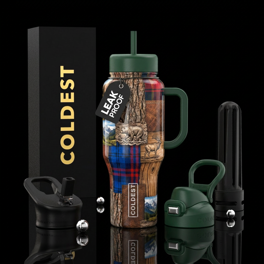 Tumbler inspired by mountain men of old water bottle design