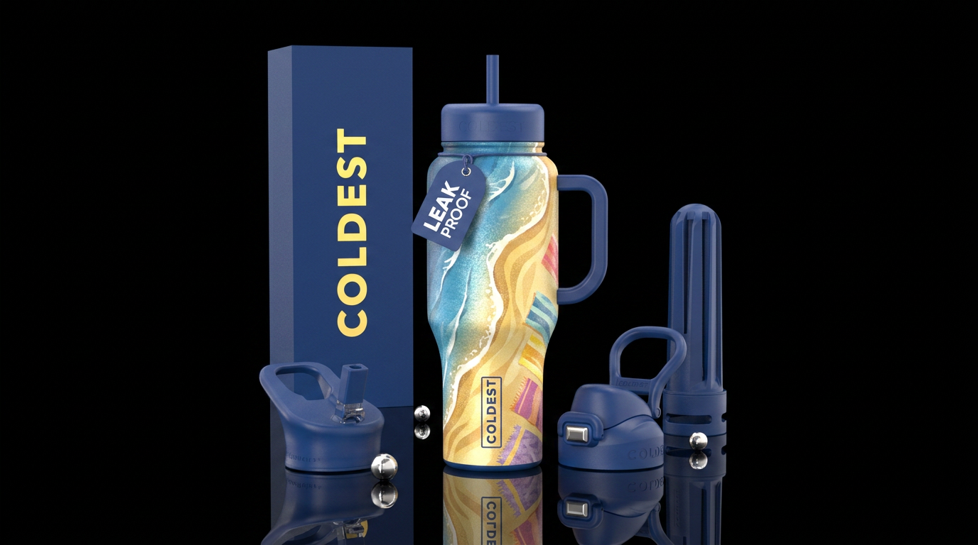 Tumbler resembles the perfect summer day water bottle design