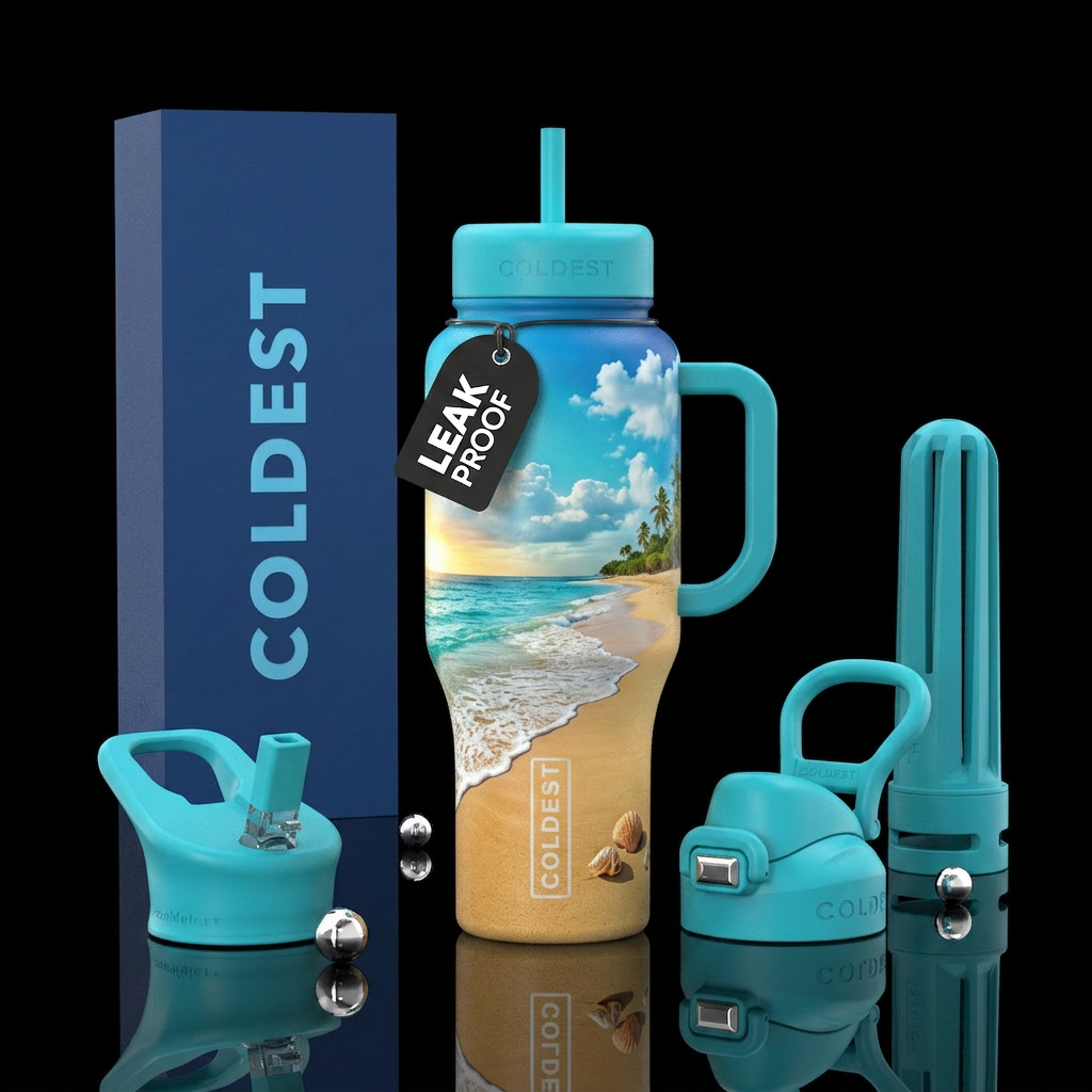 Tumbler resembles the perfect summer day water bottle design