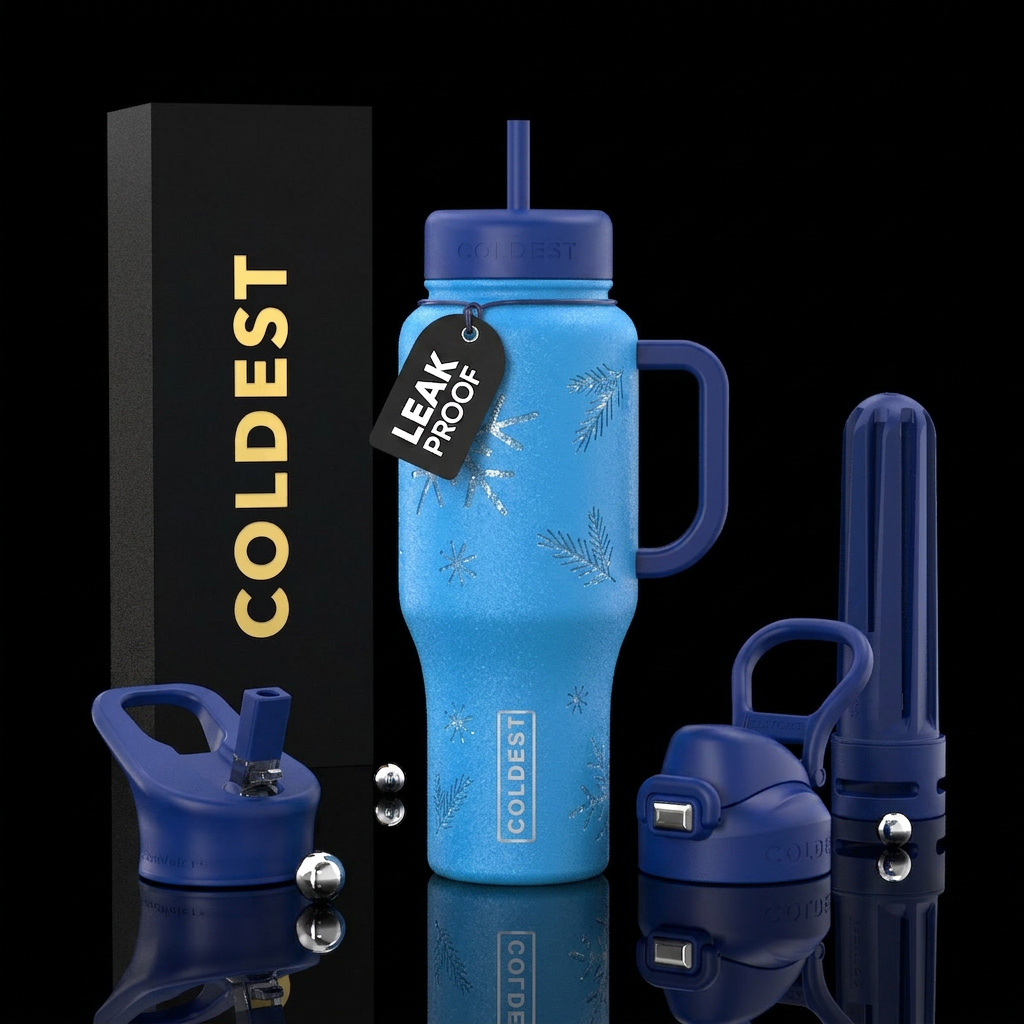Tumbler resembles the perfect winter day water bottle design