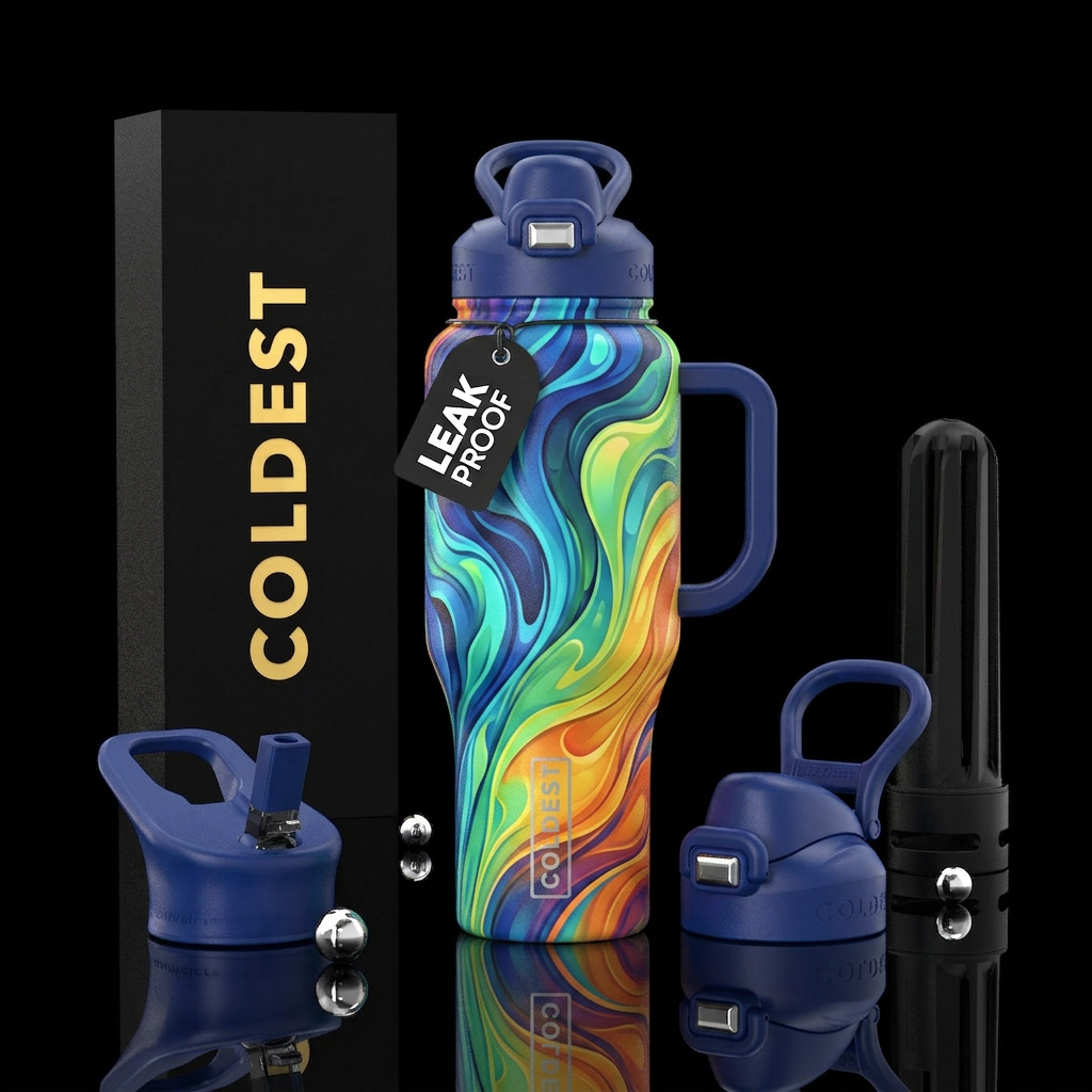 The perfect coldest bottle designed by AI water bottle design