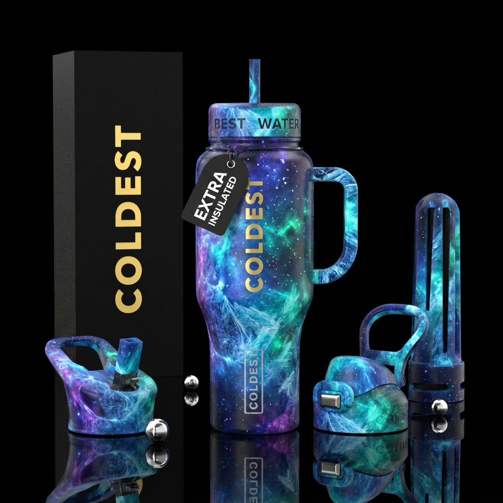 A perfect coldest bottle designed by AI water bottle design