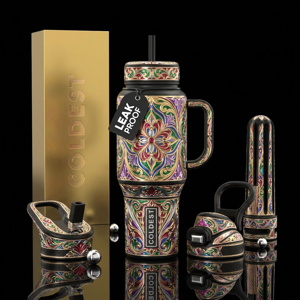 Tumbler inspired by jeweler engravers water bottle design