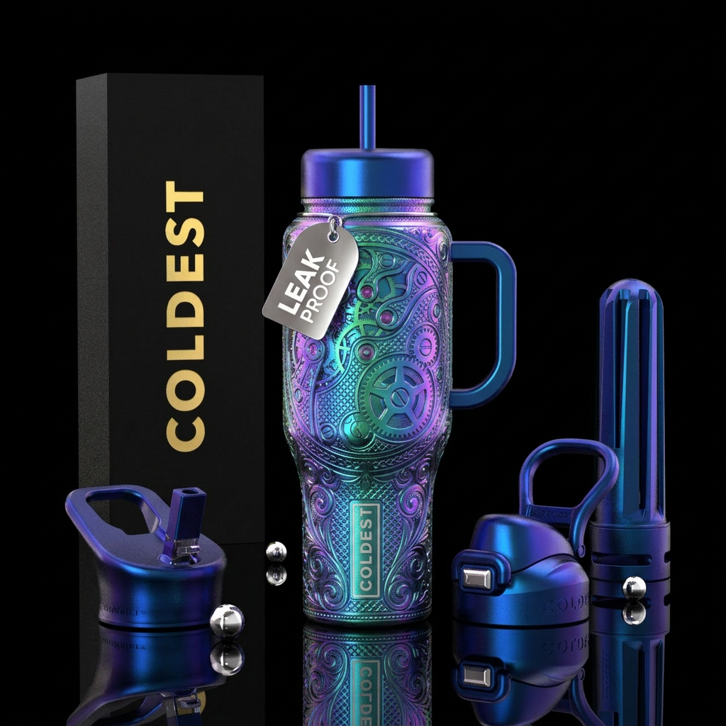 Tumbler inspired by the finest  watch engravers water bottle design
