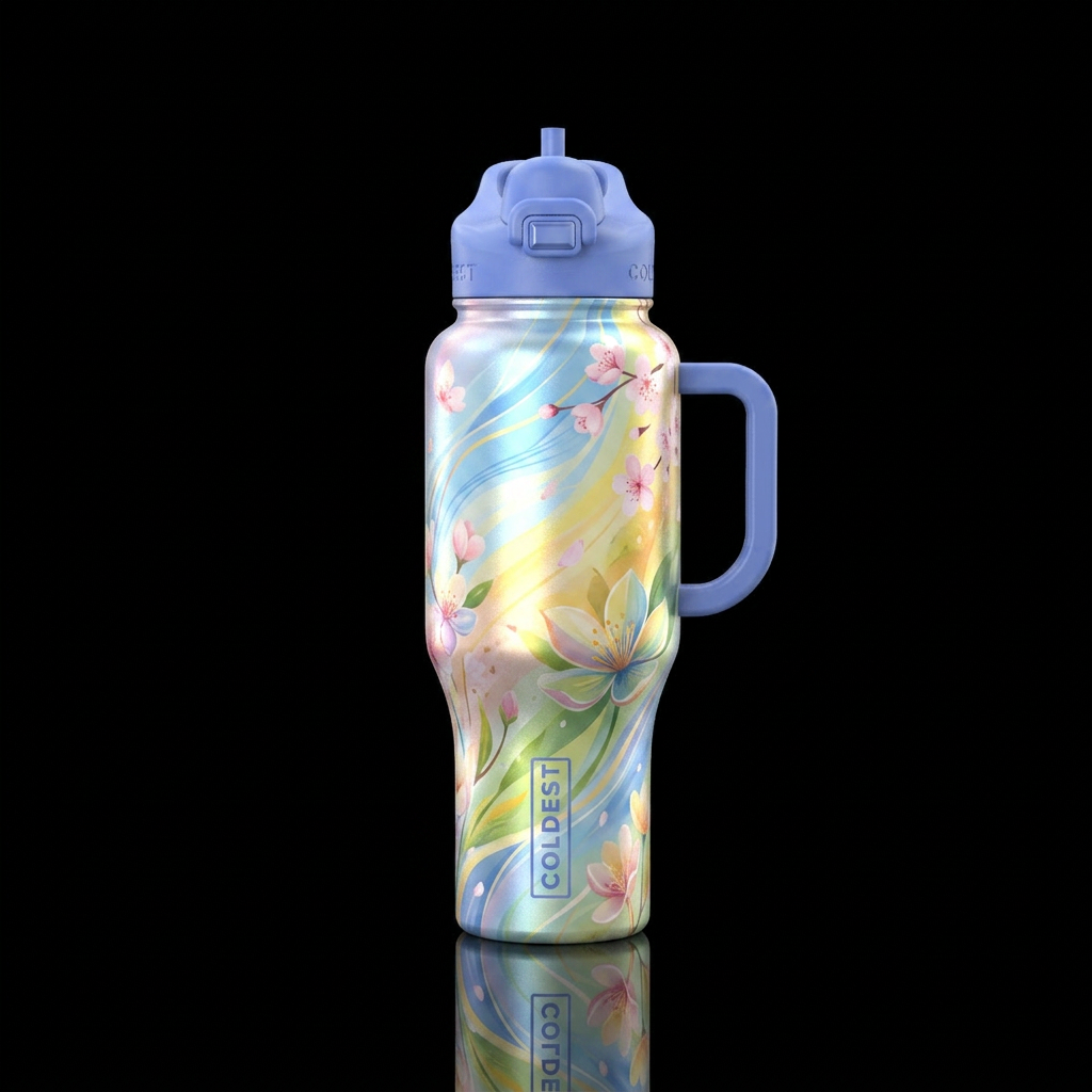 Tumbler inspired by the perfect spring  day water bottle design