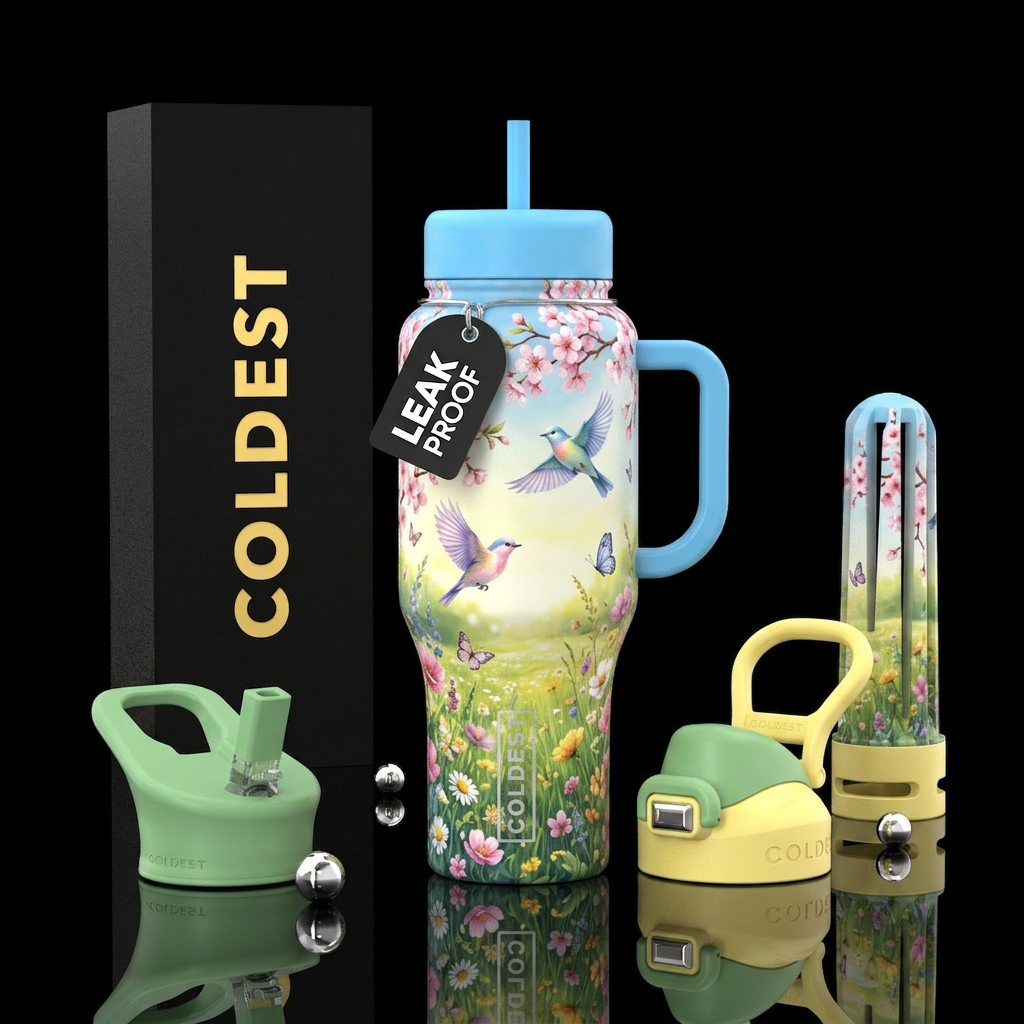 Tumbler inspired by the perfect spring  day water bottle design