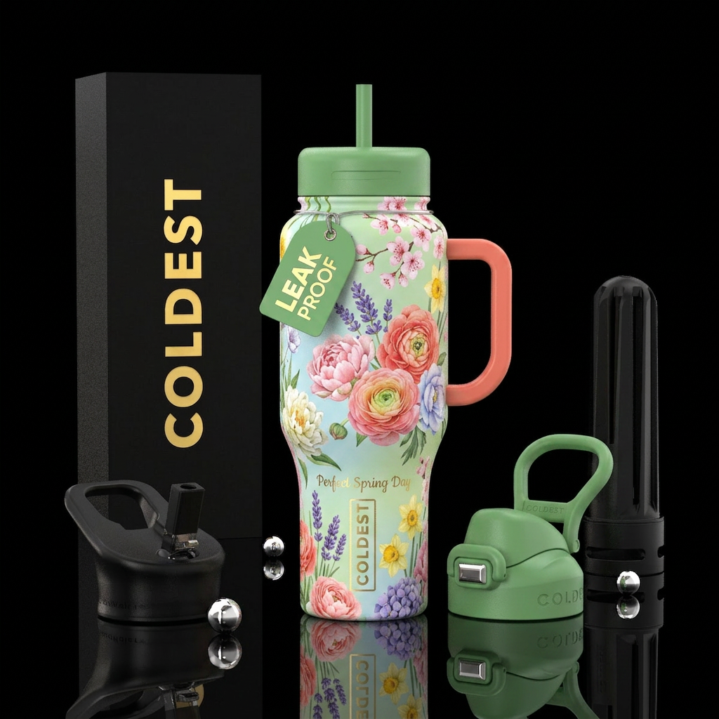 Tumbler inspired by the perfect spring  day water bottle design