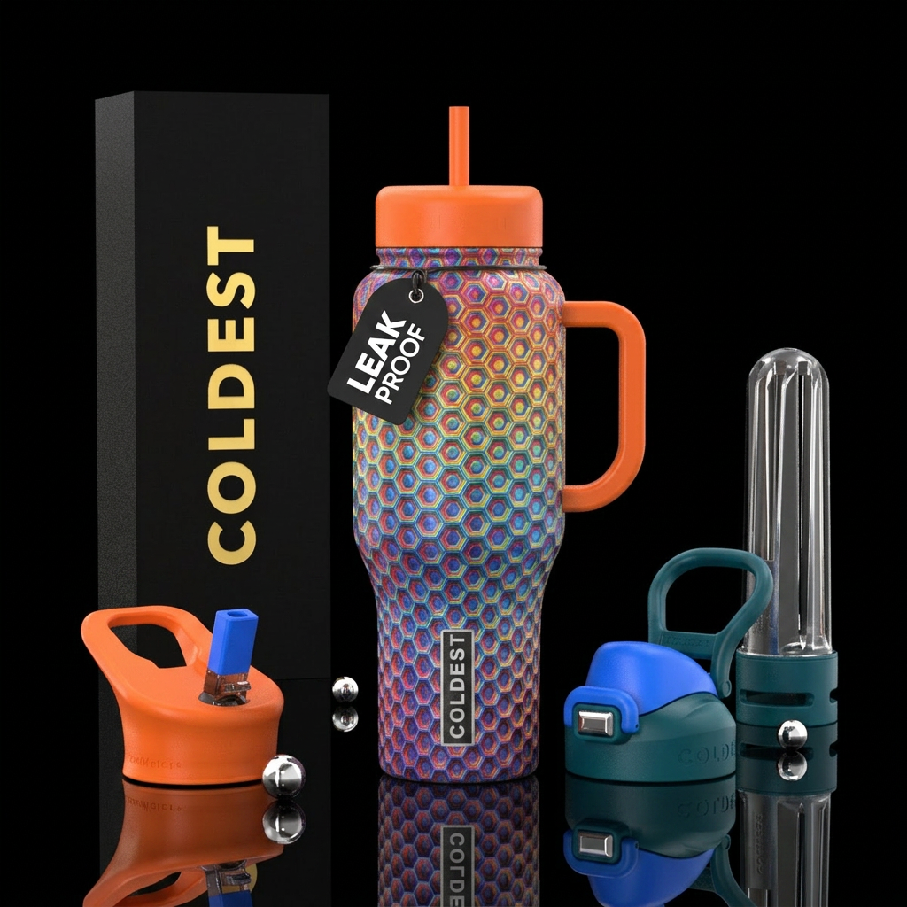 Tumbler is a 3D honeycomb water bottle design