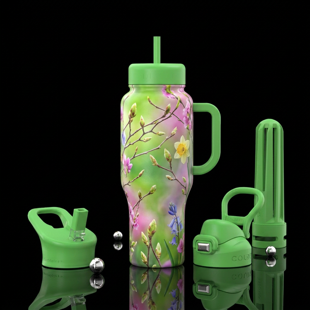 Tumbler inspired by the perfect spring water bottle design