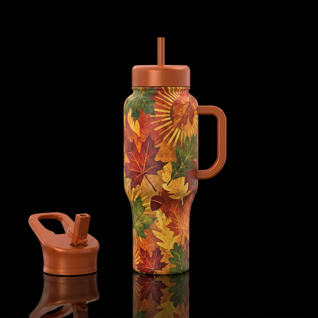 Tumbler inspired by the perfect fall day water bottle design