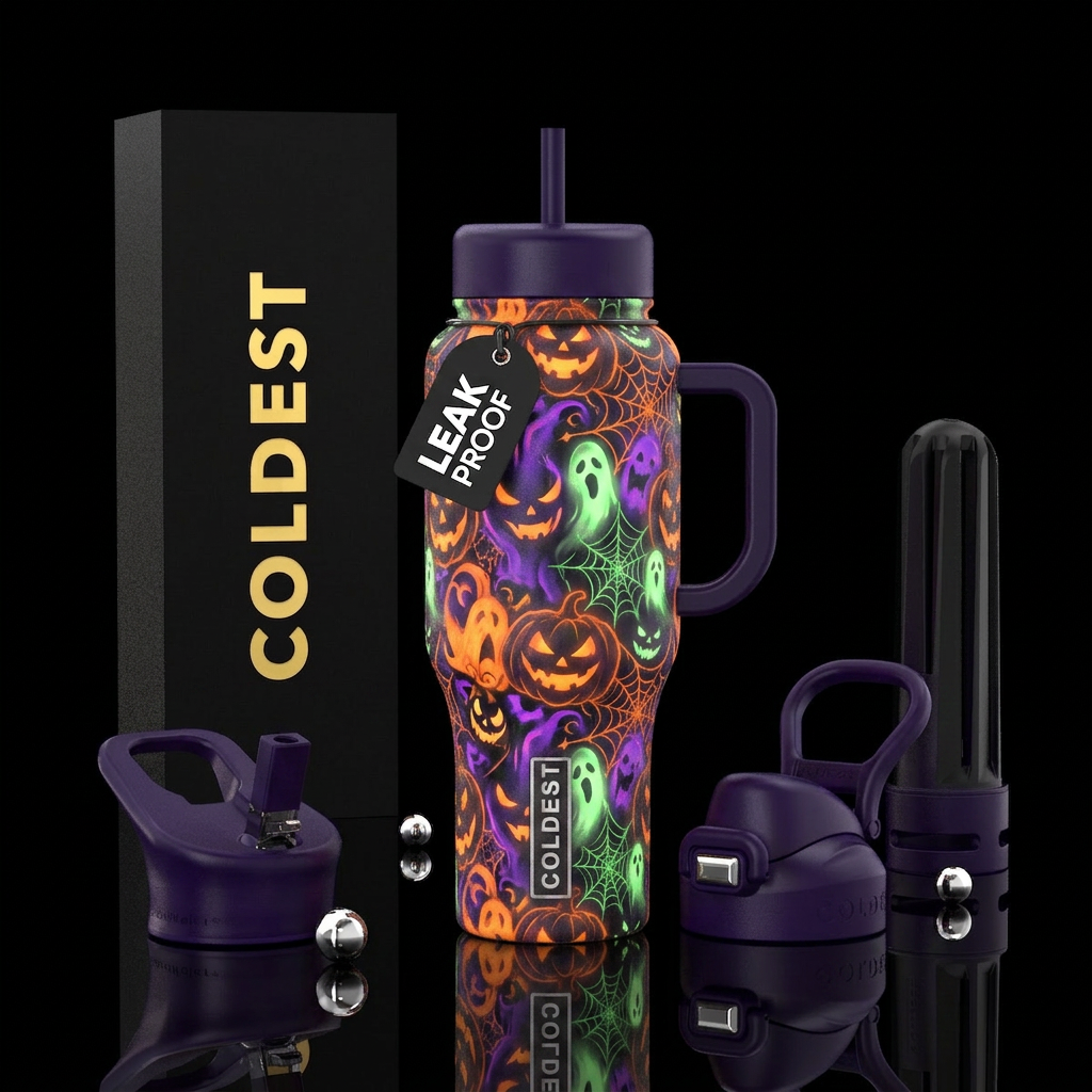 Tumbler inspired by the perfect Halloween, glowy, ... water bottle design