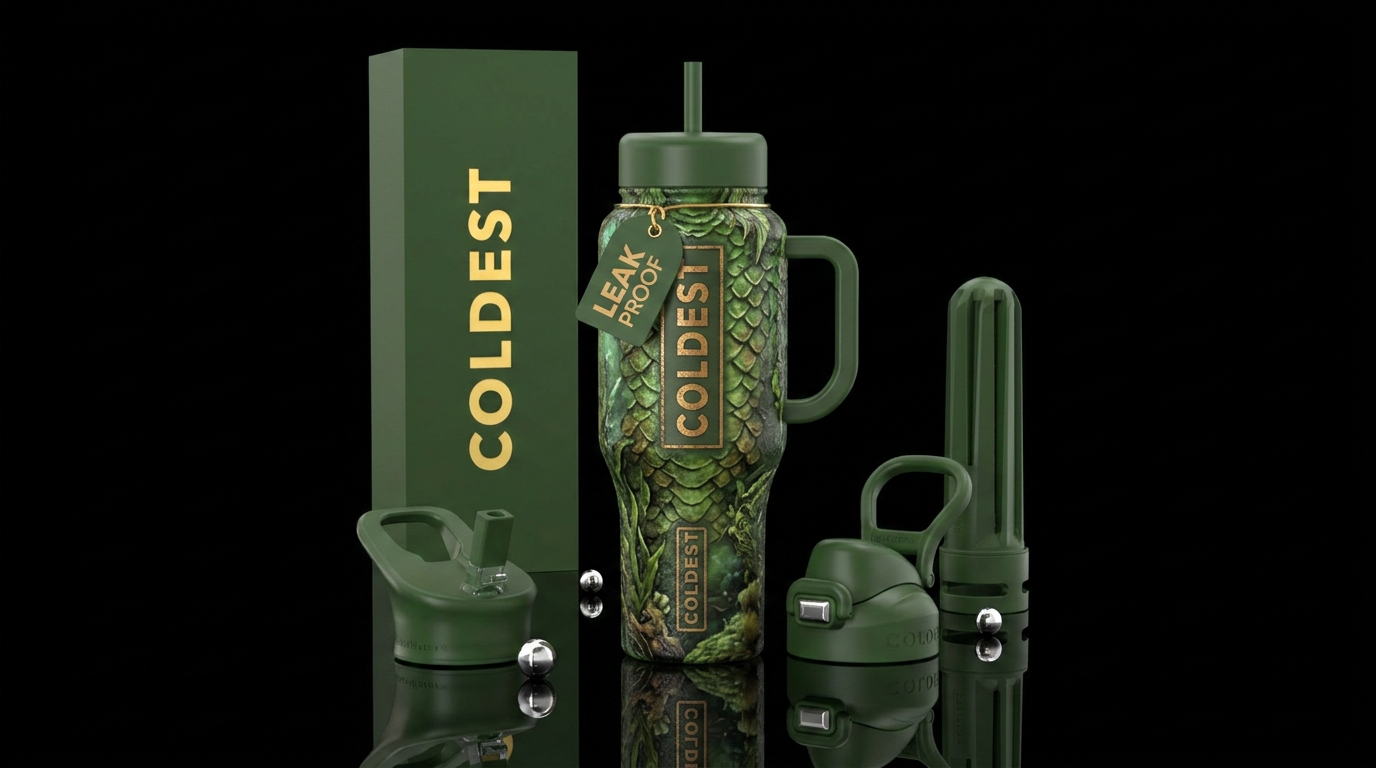 Tumbler inspired by the creature from the black la... water bottle design