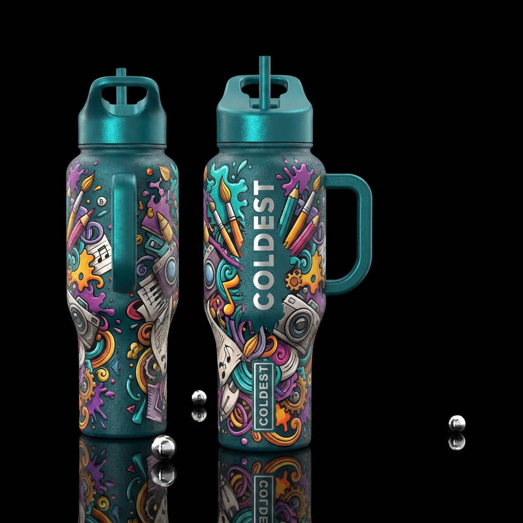 Tumbler inspired by the desire to be creative and ... water bottle design