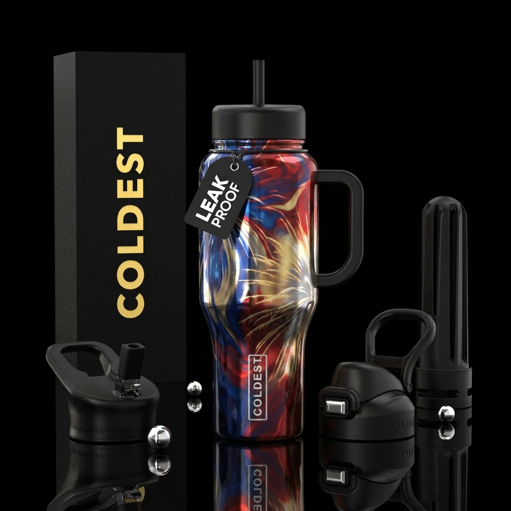 Tumbler inspired by the USA birthday water bottle design