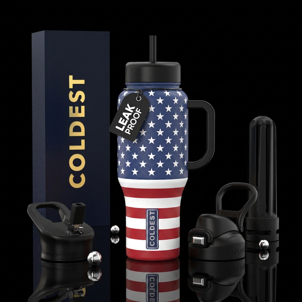 Inspired by the USA birthday water bottle design