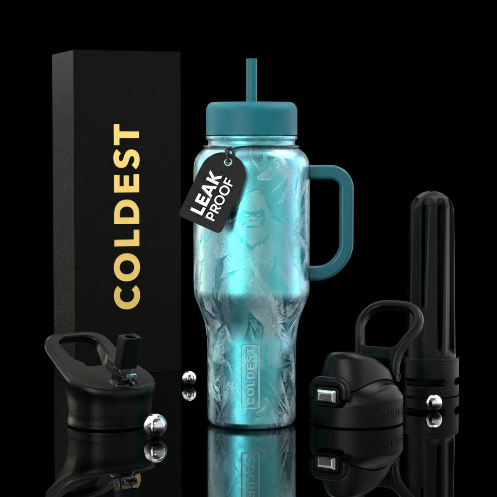 Inspired by Yeti sightings water bottle design