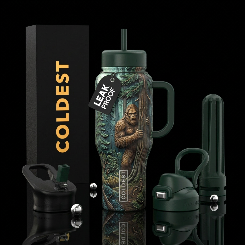 Inspired by bigfoot sightings water bottle design