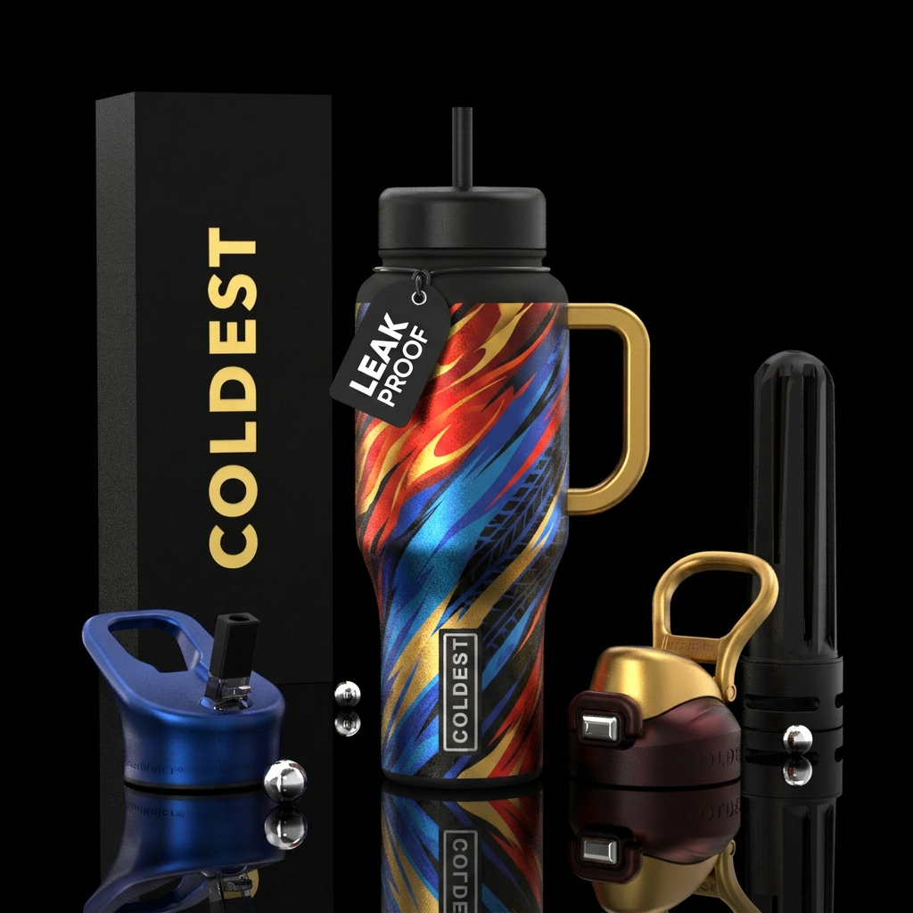 Tumbler inspired by pit champions water bottle design