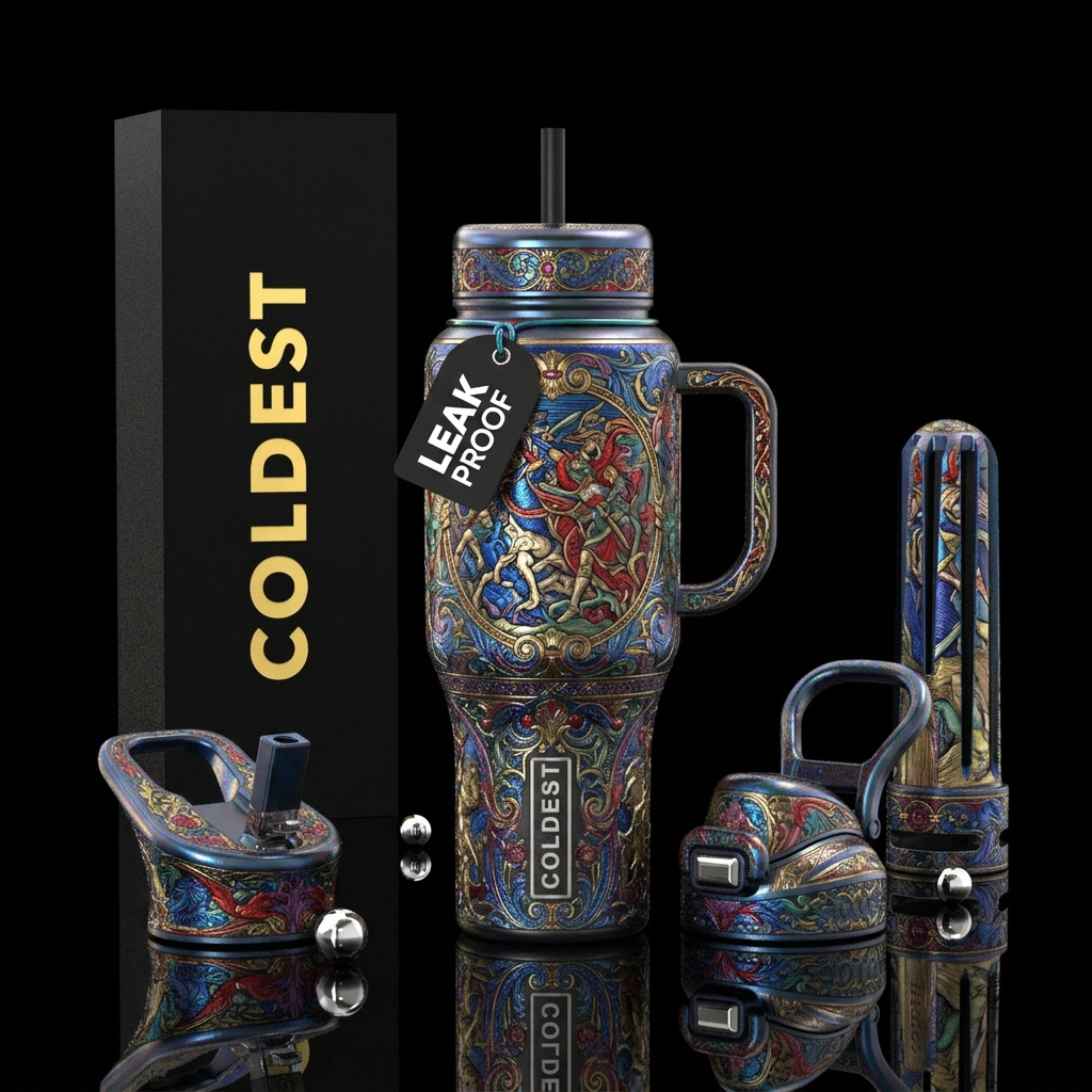 Tumbler inspired by histories finest engravers water bottle design