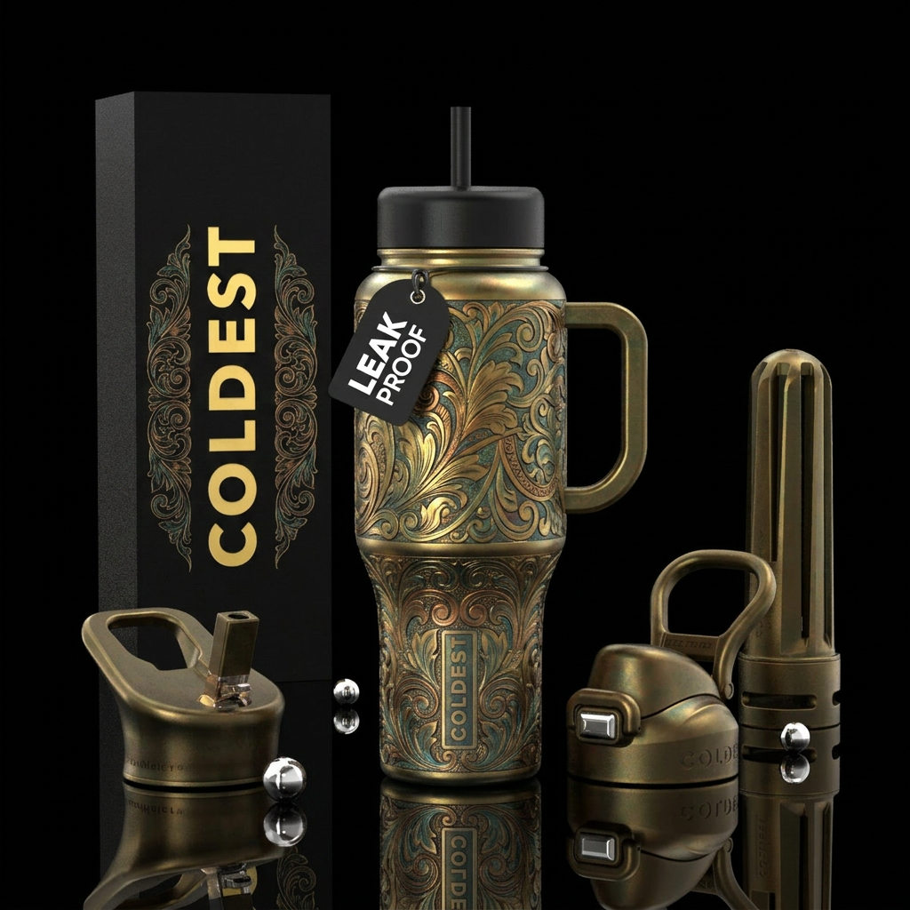 Tumbler inspired by histories finest engravers water bottle design