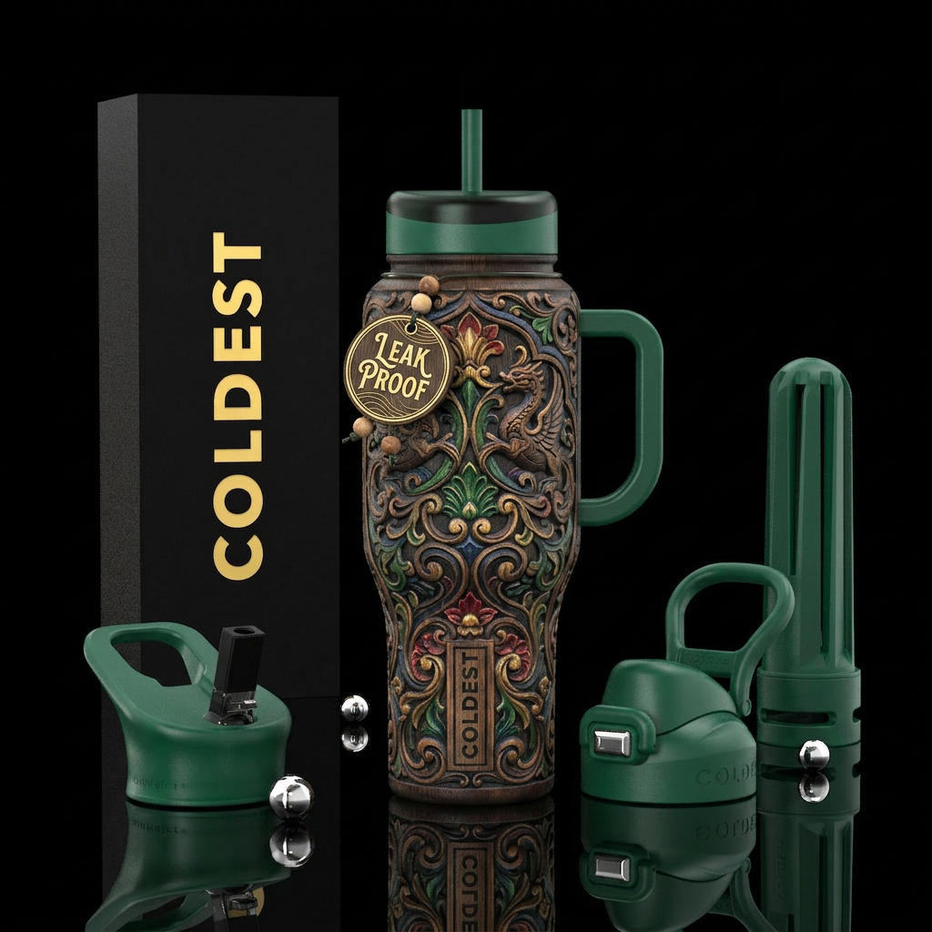 Tumbler inspired by histories finest wood carvers water bottle design