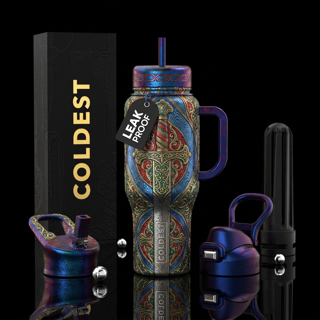 Tumbler inspired by histories finest weaponsmiths water bottle design