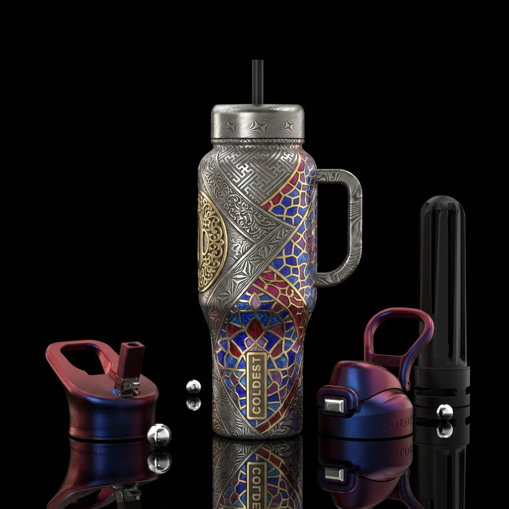 Tumbler inspired by histories finest weaponsmiths water bottle design