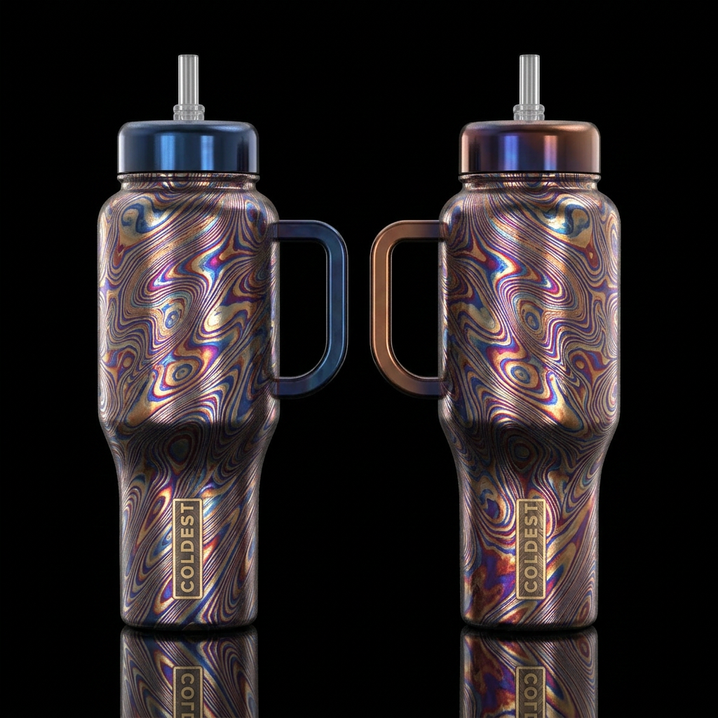 Tumbler inspired by histories finest weaponsmiths,... water bottle design