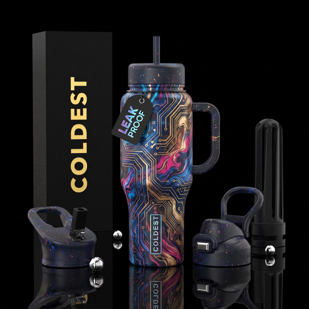 Tumbler resembles the perfect fusion of art and te... water bottle design