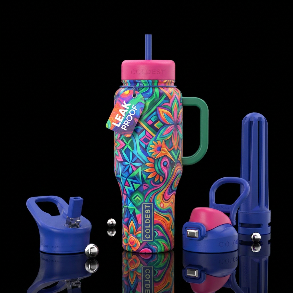 Tumbler is purposefully unexpected and stands out ... water bottle design