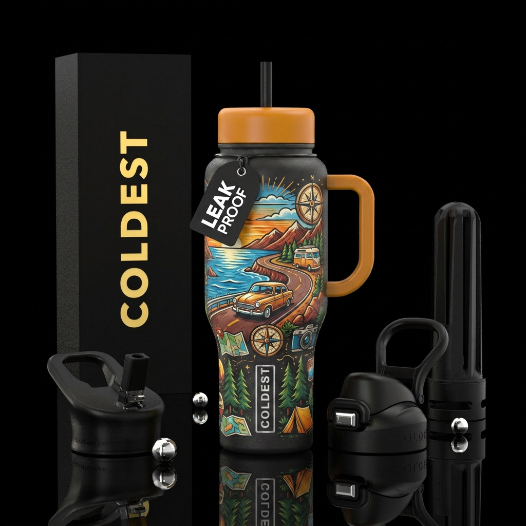 The perfect road trip water bottle design