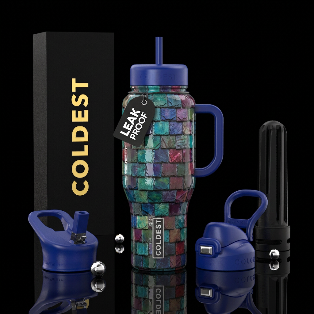 Slate shingles water bottle design